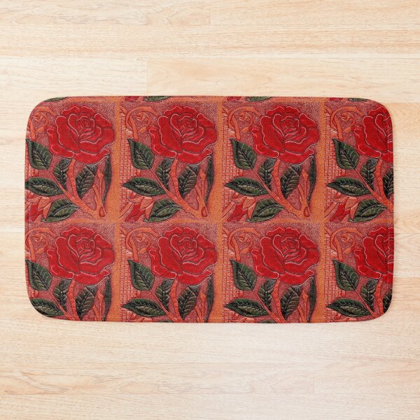 Item preview, Photograph of Red Rose on embossed Leather  designed and sold by EmevoliProducts.