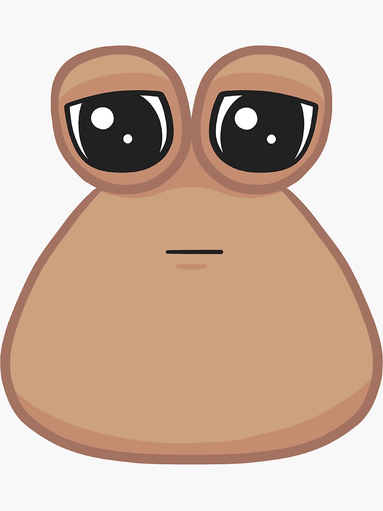 hungry pou :( Sticker for Sale by Neesu