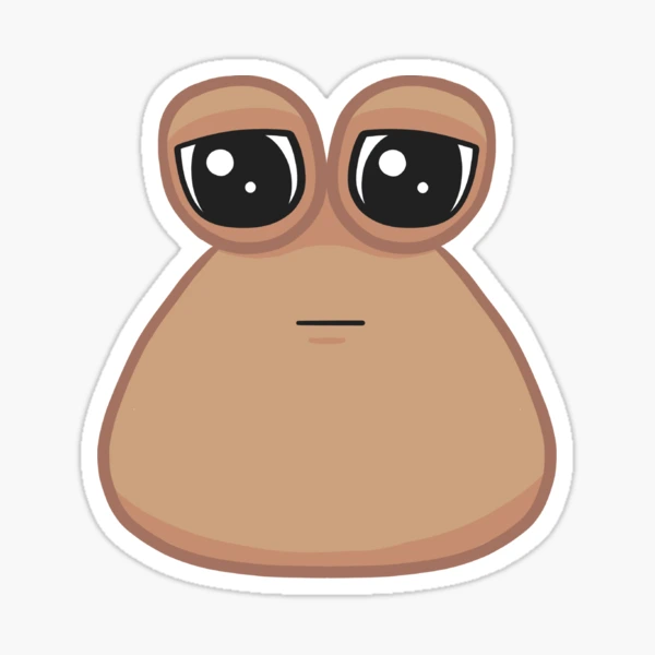 Sad cute little cursed Pou | Sticker