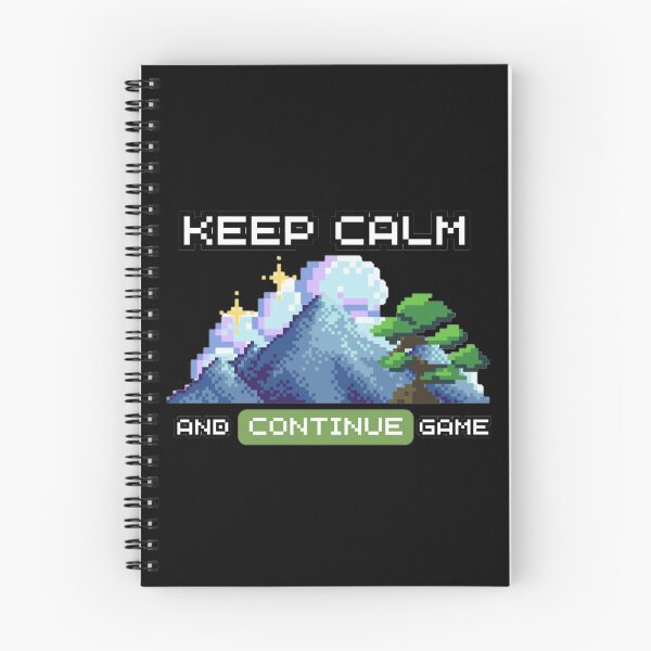 Item preview, Gamer Quote: Keep Calm and Continue Game. Pixel Landscape designed and sold by OB Print.