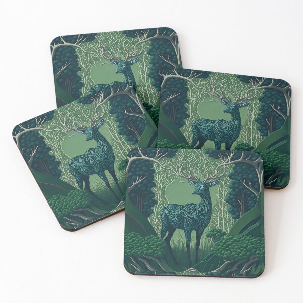 Item preview, Graceful Deer in Op Art Splendor: A Captivating Trompe-l'oeil Masterpiece designed and sold by AmazingLab.