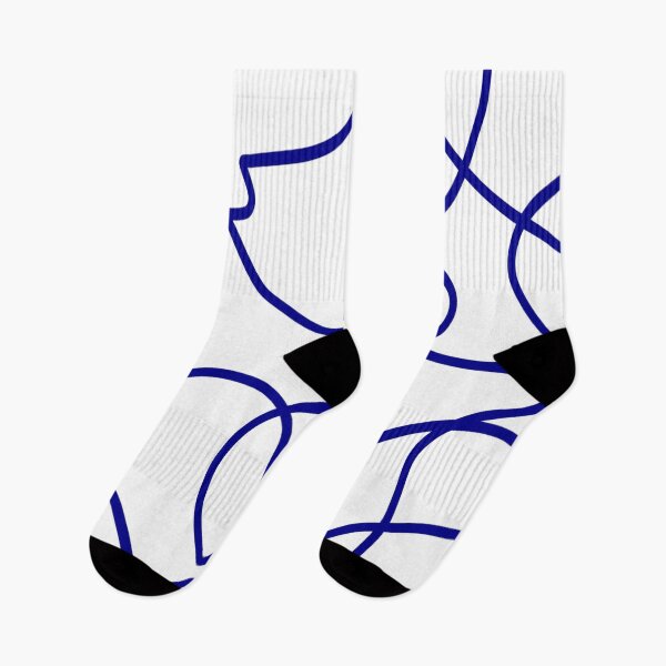 Item preview, Line Art: Deep Blue on White designed and sold by DanielleGensler.