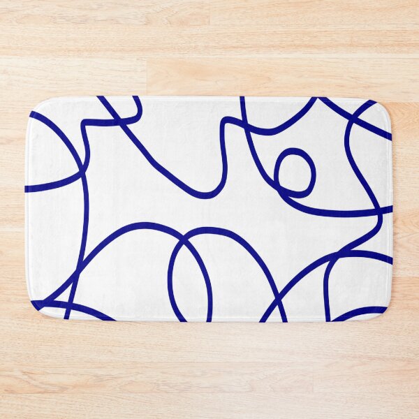 Item preview, Line Art: Deep Blue on White designed and sold by DanielleGensler.