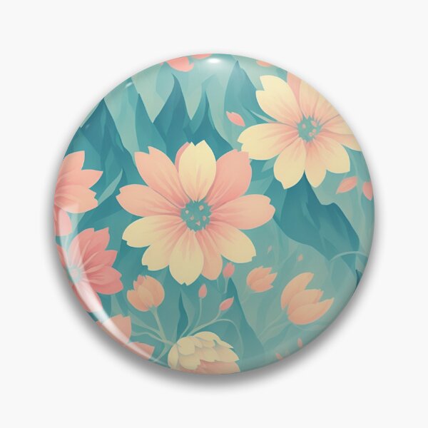 Item preview, magical, colourful repeating flower pattern designed and sold by flashyflowers.