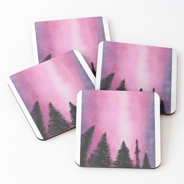 Item preview, Disegno a mano con matite, foresta di notte con  colori vivaci  designed and sold by MinaSenpai.