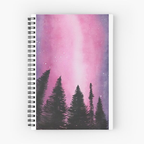 Item preview, Disegno a mano con matite, foresta di notte con  colori vivaci  designed and sold by MinaSenpai.