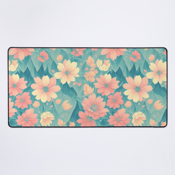 Item preview, magical, colourful repeating flower pattern designed and sold by flashyflowers.