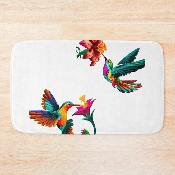 Item preview, hummingbird with flower sticker designed and sold by miguel-ozz.