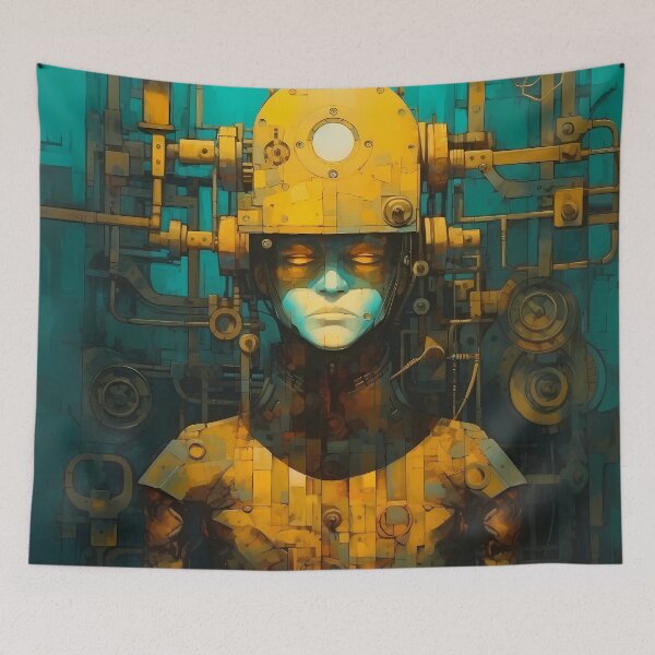 Item preview, Cyborg Sci-fi Futuristic AI Robot designed and sold by MTJ-Mushrooms.