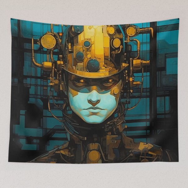 Item preview, Cyborg Sci-fi Futuristic AI Robot designed and sold by MTJ-Mushrooms.