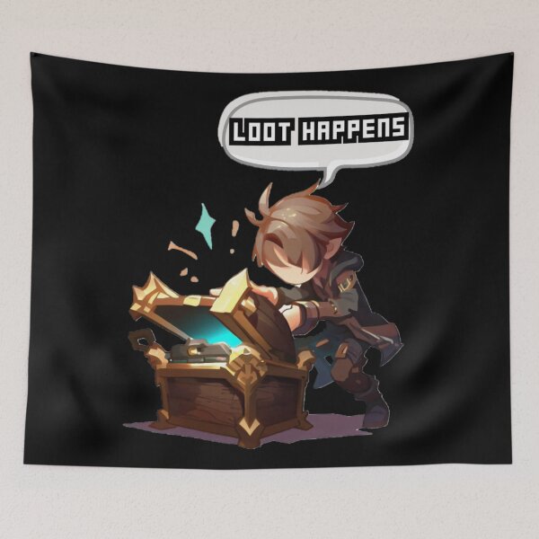 Item preview, Gamer Quote: Loot Happens. Treasure Chest Amine Style designed and sold by OB Print.