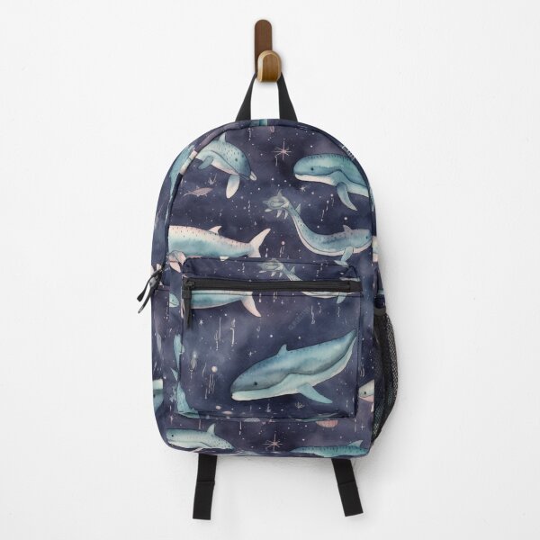 Item preview, Space whale watercolor Pattern designed and sold by ChromaticClings.