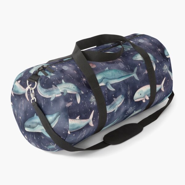 Item preview, Space whale watercolor Pattern designed and sold by ChromaticClings.