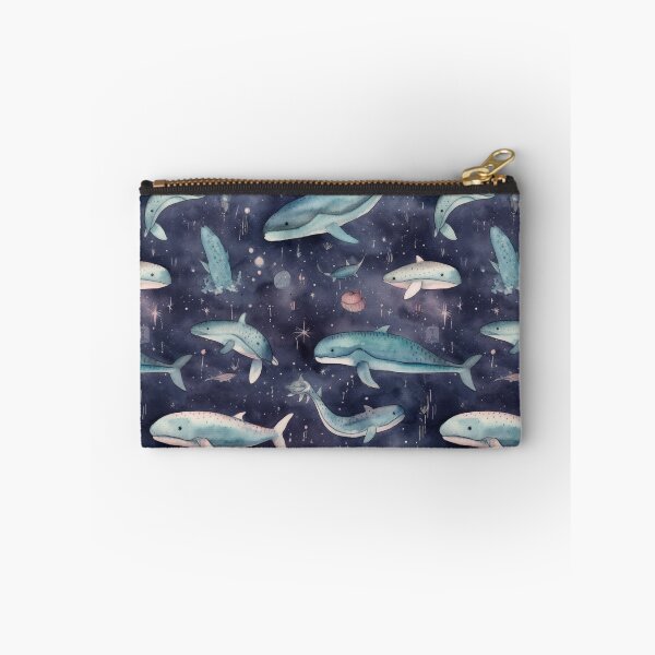 Item preview, Space whale watercolor Pattern designed and sold by ChromaticClings.