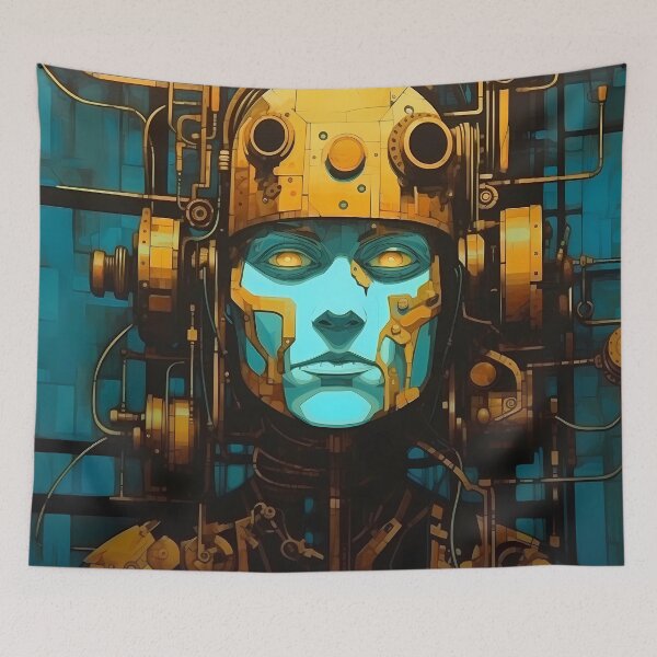 Item preview, Cyborg Sci-fi Futuristic AI Robot designed and sold by MTJ-Mushrooms.