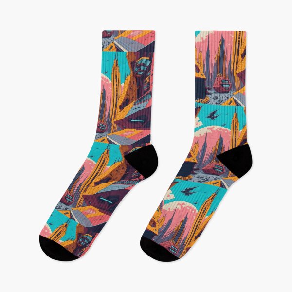 Item preview, Futuristic Punk Utopia: Retro Cyber City Art Print designed and sold by MindWave THC.