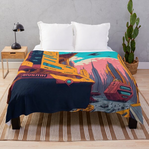Item preview, Futuristic Punk Utopia: Retro Cyber City Art Print designed and sold by MindWave THC.