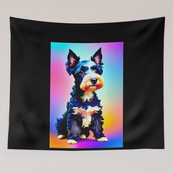 Item preview, Petal Pup - Cute Kerry Blue Terrier Surrounded by Colorful Florals designed and sold by Mechanical-Artt.