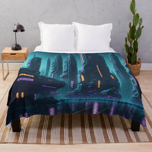 Item preview, Neon Noir Cyber City: Retro-Futuristic Poster Art Print designed and sold by MindWave THC.