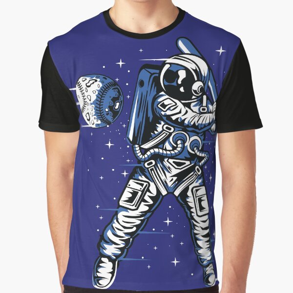 Cool Graphic Skyline Astronaut in Space Unisex T-Shirt Astroworld Space Force Funny Tee