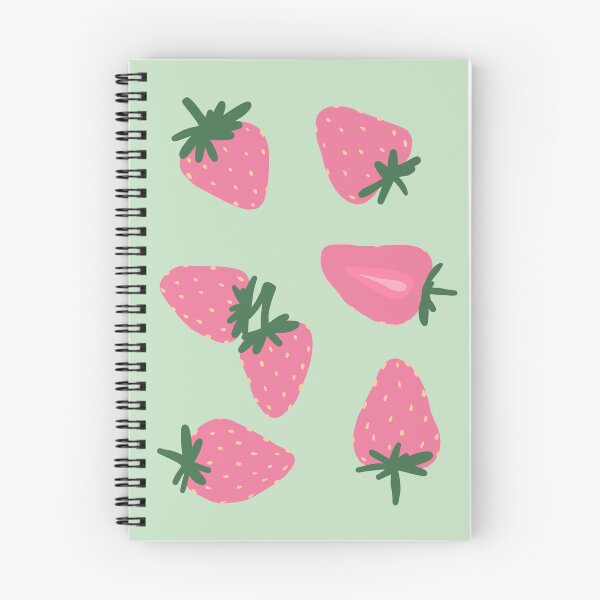 Artikelvorschau, Niedliches rosa und grünes Erdbeer-Minimalismus-Design entworfen und verkauft von Crafticorn.