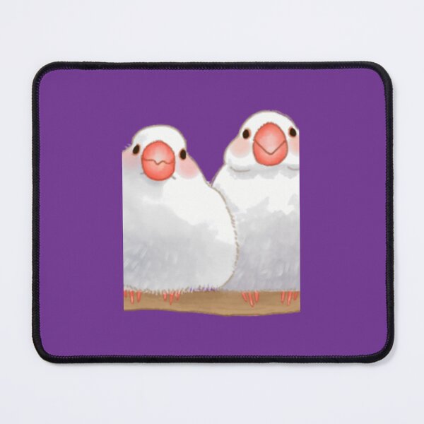 Item preview, Two white java sparrows in love 	 	 designed and sold by pjhvpttrm31.