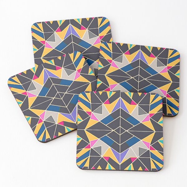 Artikelvorschau, Geometrisches Mosaik 3 - buntes geometrisches Dreieckmuster entworfen und verkauft von Vik-Ink.