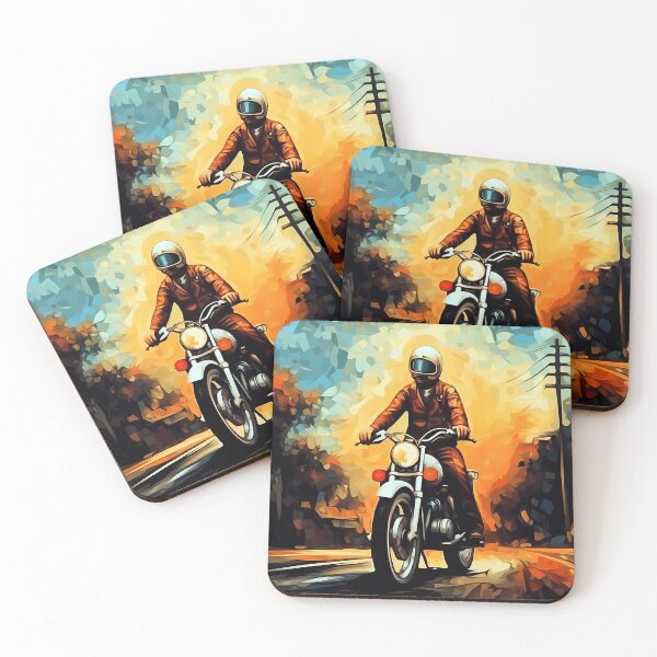 Item preview, Motorbike Rider Abstract Art Series designed and sold by MTJ-Mushrooms.