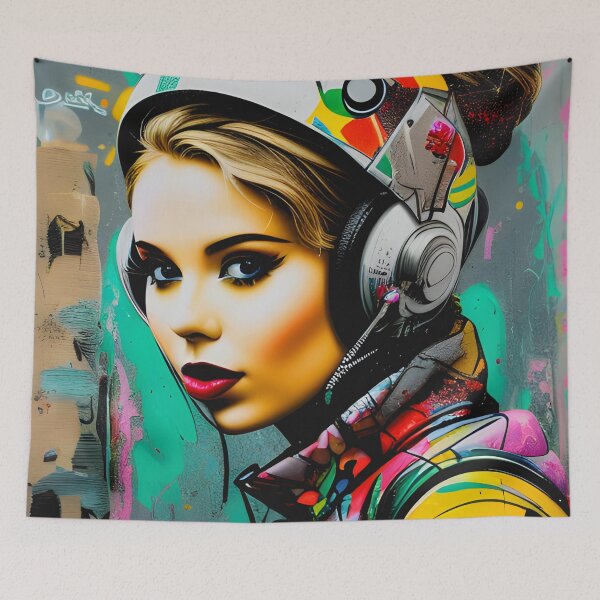 Item preview,   A graffiti portrait  | Digital art | street art aesthetic designed and sold by CiceroSpin.