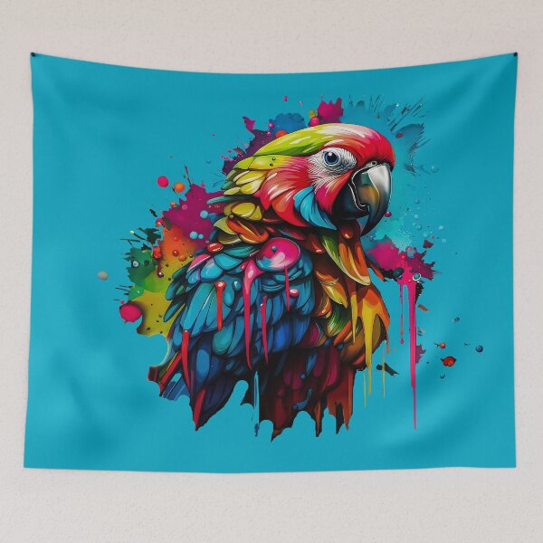Item preview, Colorful parrot portrait designed and sold by gelibolu.