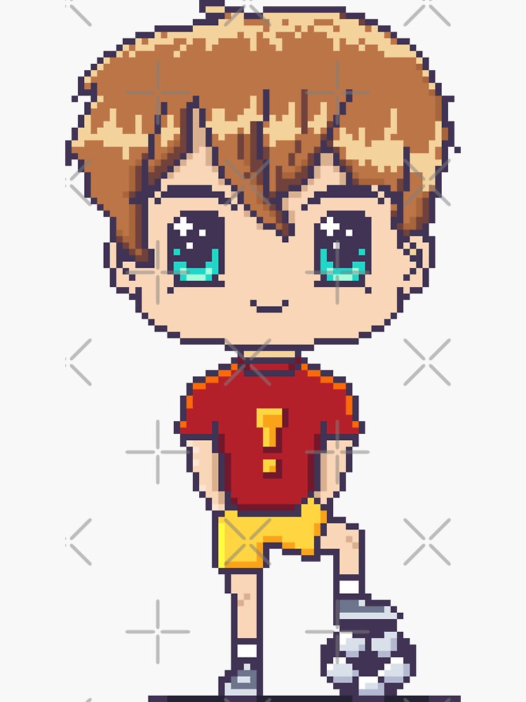 Thumbnail 3 of 3, Sticker, Anime Soccer boy designed and sold by djspacegr.