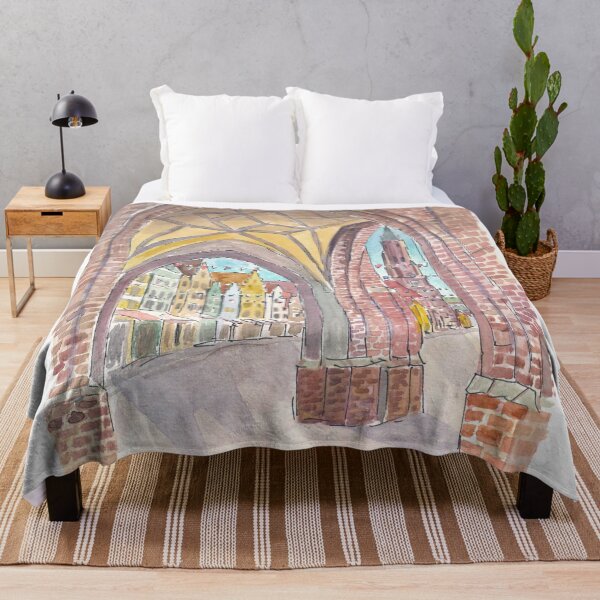 Item preview, View from Hl Geist church into the old town of Landshut with St Martin and gothic houses designed and sold by artshop77.