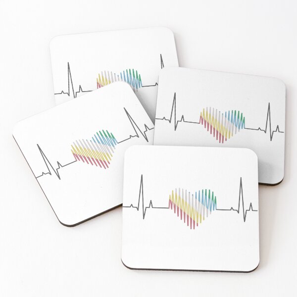 Item preview, Disability pride flag heartbeat  designed and sold by Becky-Marie.