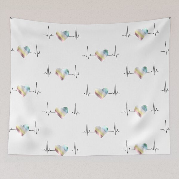 Item preview, Disability pride flag heartbeat  designed and sold by Becky-Marie.
