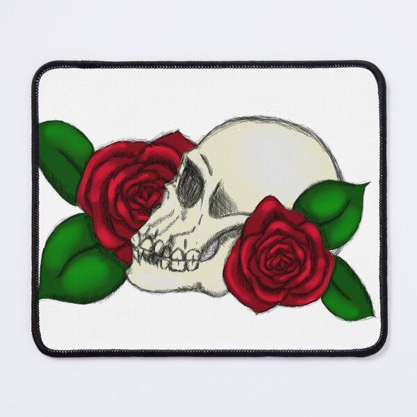 Item preview, Skull with roses designed and sold by AutumnRaven.