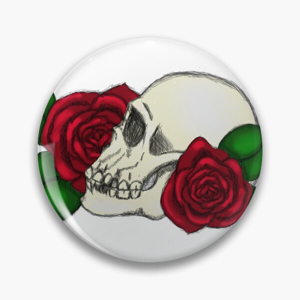 Item preview, Skull with roses designed and sold by AutumnRaven.