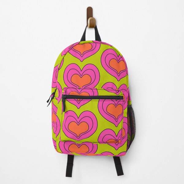 Item preview, Heart Pattern Hot Pink Orange and Chartreuse designed and sold by tonymagnerart.