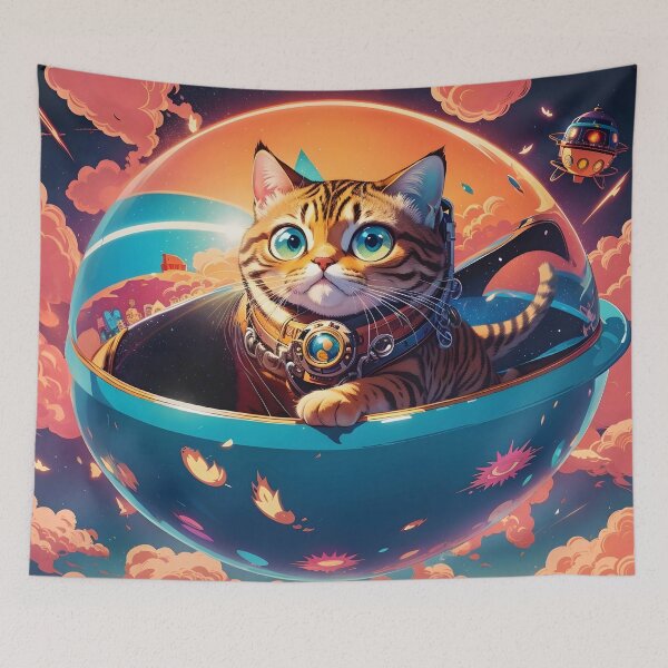 Item preview, Kawaii Kitten Floating on Gacha Ball Poster Art Print designed and sold by MindWave THC.