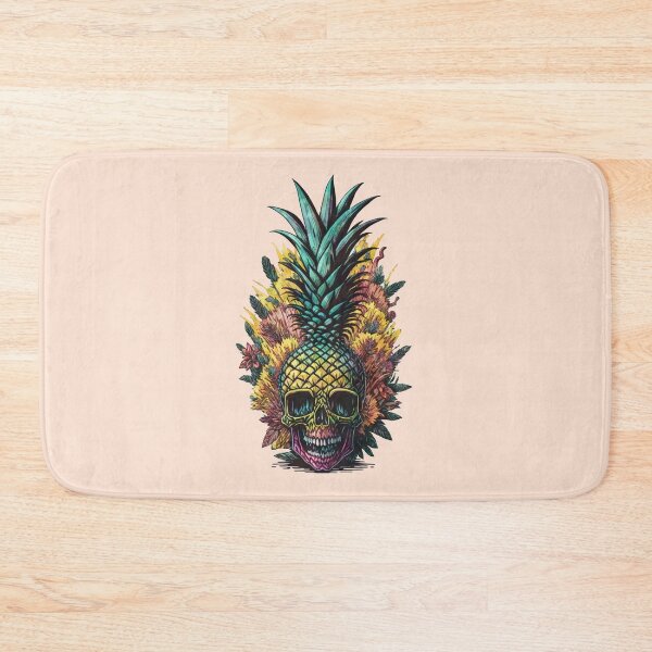 Item preview, Summer color in skull Pineapple face, fruit summer, retro style designed and sold by Collagedream.