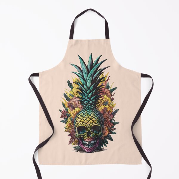 Item preview, Summer color in skull Pineapple face, fruit summer, retro style designed and sold by Collagedream.