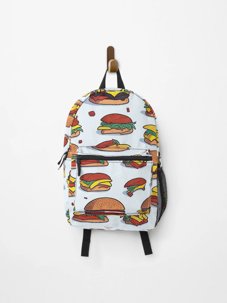 Thumbnail 1 of 3, Backpack, Burger Pattern designed and sold by EBESIGN.