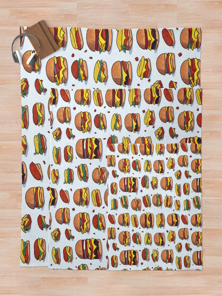 Thumbnail 5 of 6, Throw Blanket, Burger Pattern designed and sold by EBESIGN.