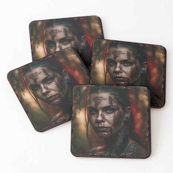 Item preview, Viking Shield Maiden, Barbarian Woman Portrait, Warrior. designed and sold by Xylos247.
