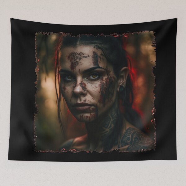 Item preview, Viking Shield Maiden, Barbarian Woman Portrait, Warrior. designed and sold by Xylos247.