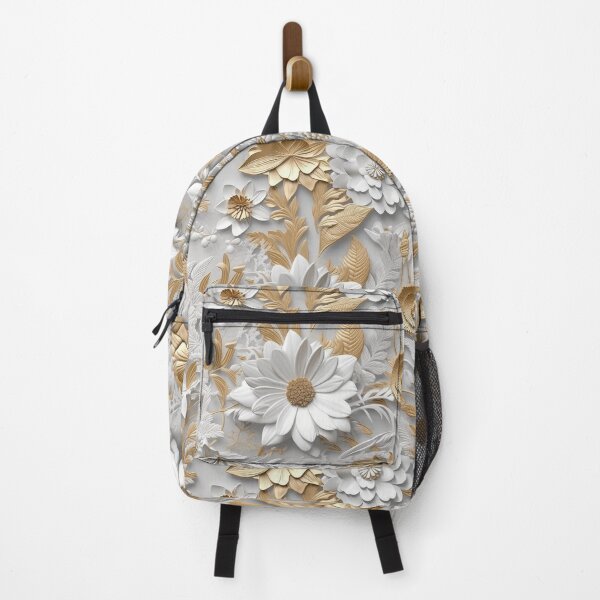 Item preview, Gilded Garden: A 3D Floral Masterpiece in White and Gold designed and sold by Anto2030.