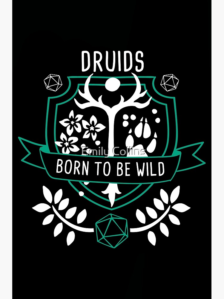 Rpg Class Druids Greeting Card By Baselinegraphix Redbubble