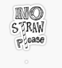 No Straw Please Sticker