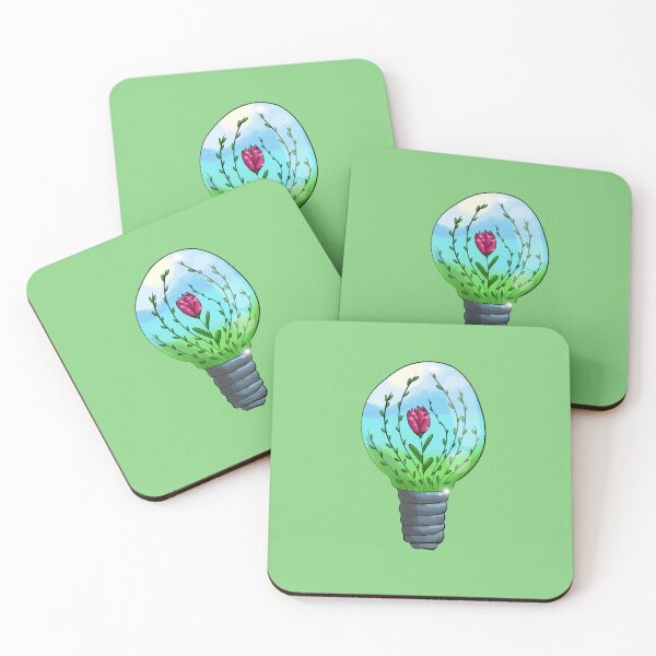 Item preview, Flower Bulb Ideas Growing Cute Drawing Colorful Lightbulb designed and sold by FairyAlpaca.