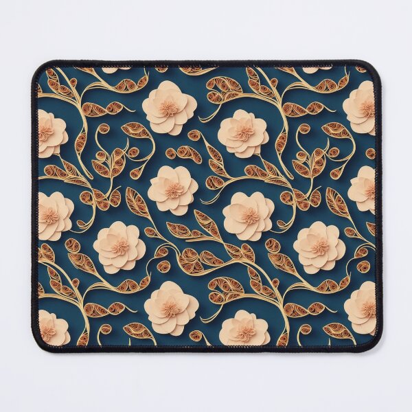 Item preview, quilled, paper style repeating flower pattern designed and sold by flashyflowers.
