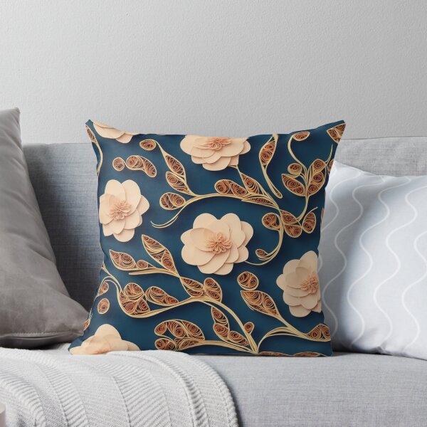 Item preview, quilled, paper style repeating flower pattern designed and sold by flashyflowers.